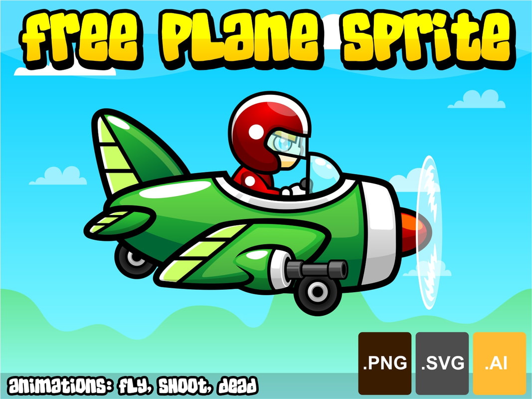 Free Plane Sprite - Game Art 2D