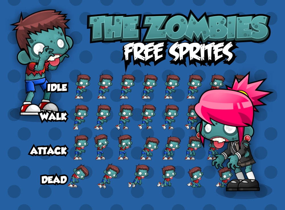 top down zombie sprites